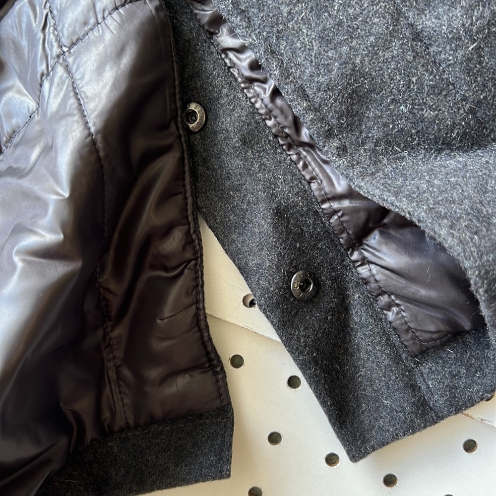 Extra Large Tech Overcoat Lined Charcoal Blackish… - image 2